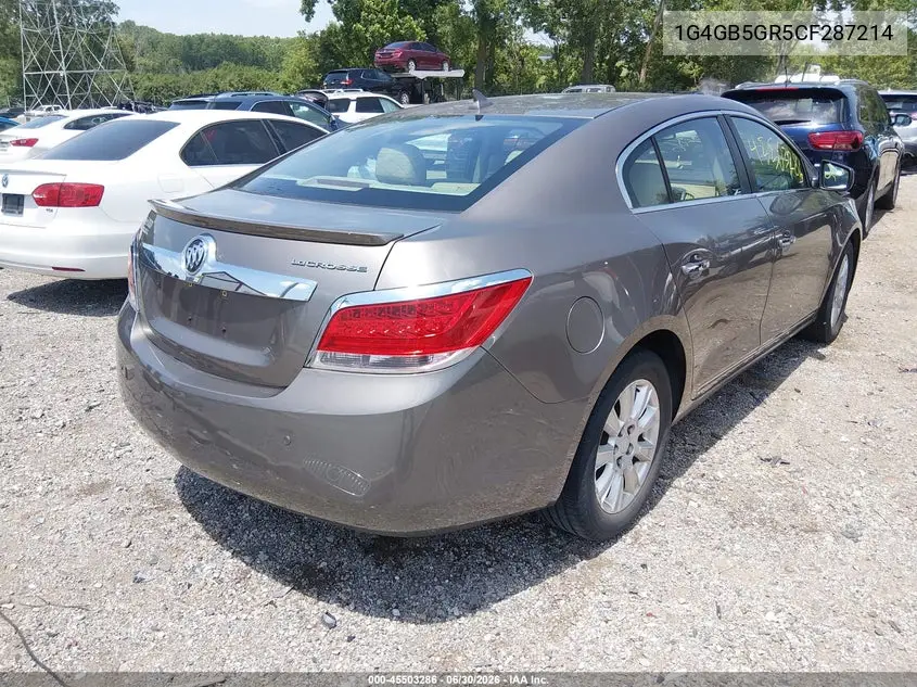 2012 Buick Lacrosse Convenience Group VIN: 1G4GB5GR5CF287214 Lot: 45503286