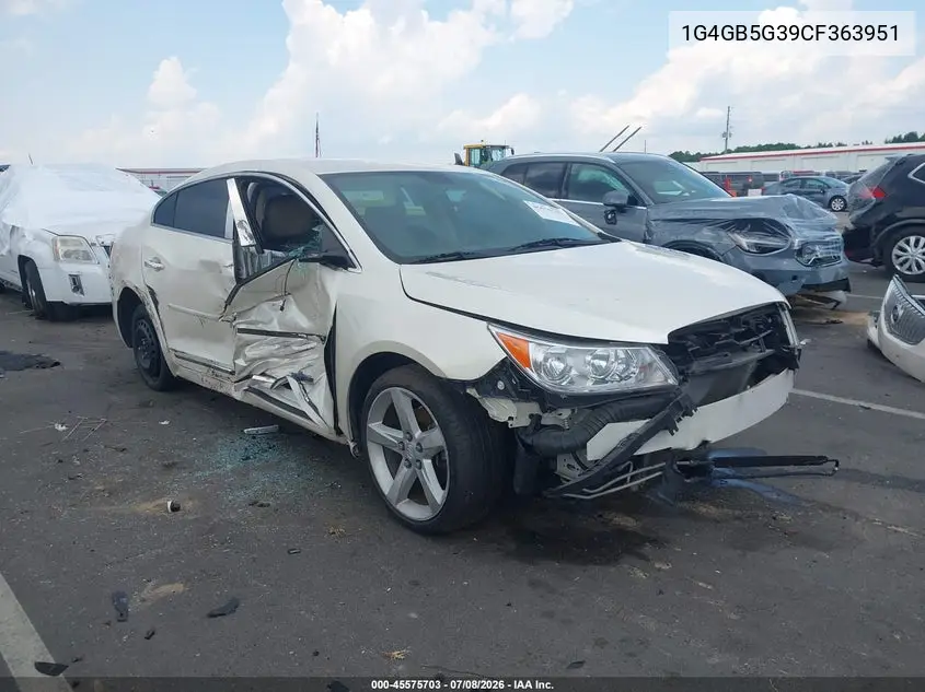 2012 Buick Lacrosse Convenience Group VIN: 1G4GB5G39CF363951 Lot: 45575703