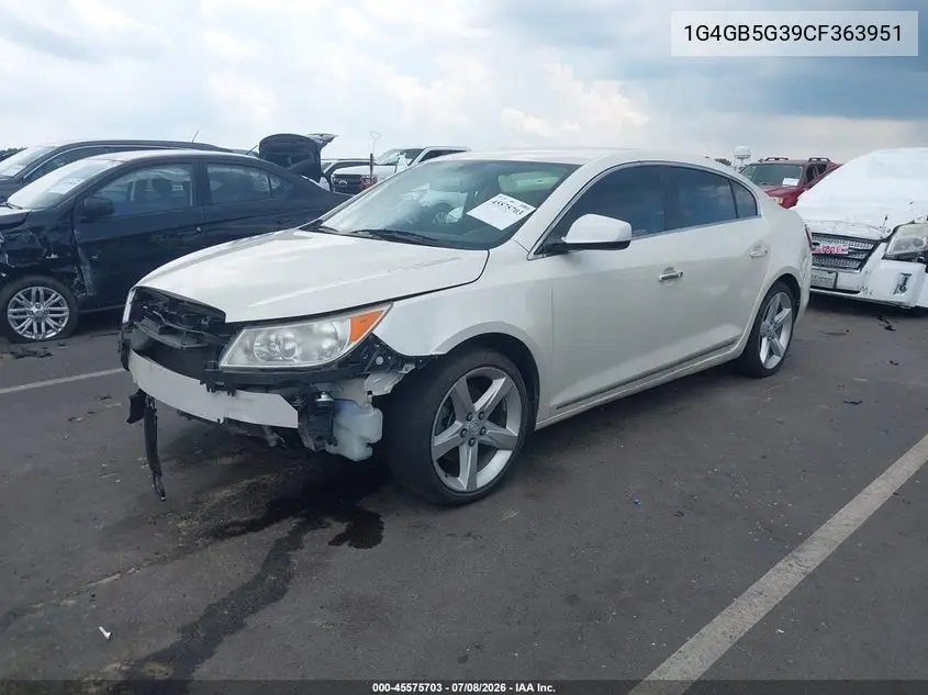 2012 Buick Lacrosse Convenience Group VIN: 1G4GB5G39CF363951 Lot: 45575703