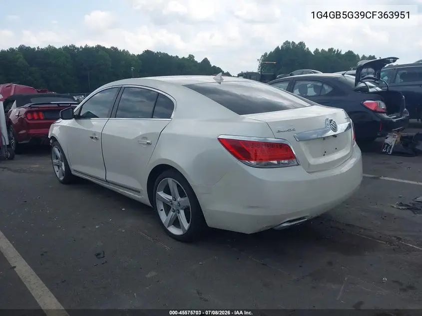 2012 Buick Lacrosse Convenience Group VIN: 1G4GB5G39CF363951 Lot: 45575703