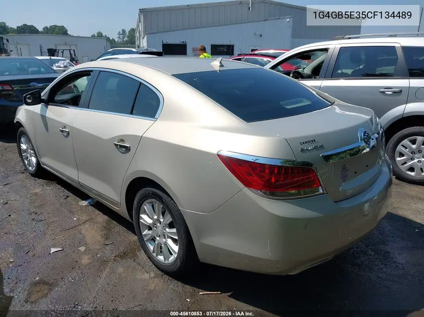 2012 Buick Lacrosse Convenience Group VIN: 1G4GB5E35CF134489 Lot: 45610853