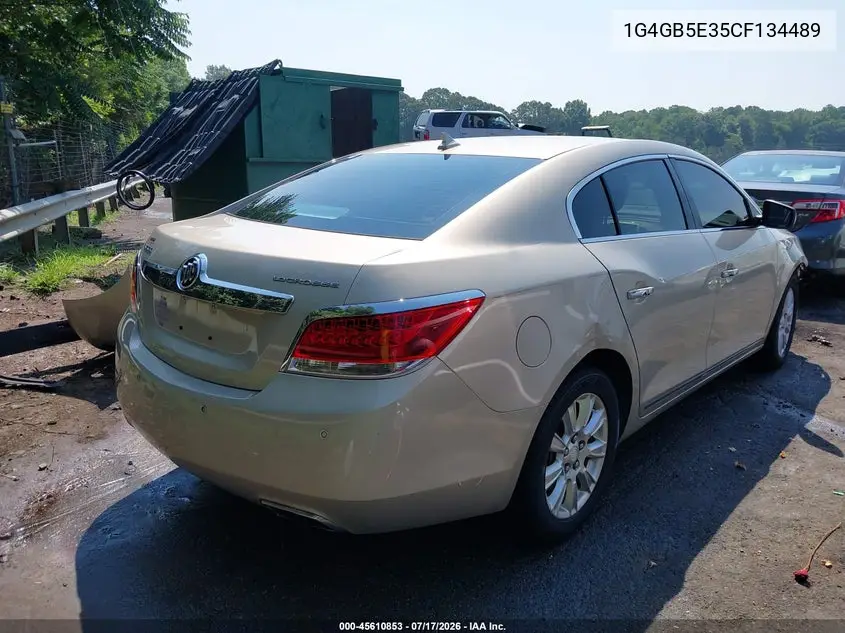 2012 Buick Lacrosse Convenience Group VIN: 1G4GB5E35CF134489 Lot: 45610853