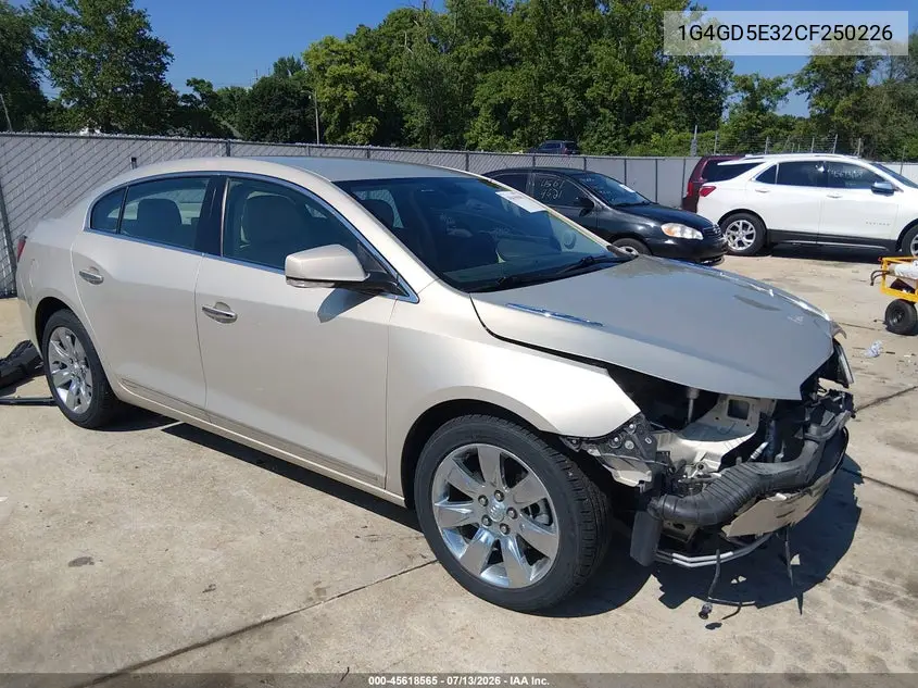 2012 Buick Lacrosse Premium 1 Group VIN: 1G4GD5E32CF250226 Lot: 45618565