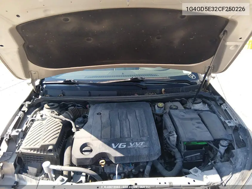2012 Buick Lacrosse Premium 1 Group VIN: 1G4GD5E32CF250226 Lot: 45618565