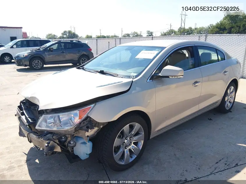 2012 Buick Lacrosse Premium 1 Group VIN: 1G4GD5E32CF250226 Lot: 45618565
