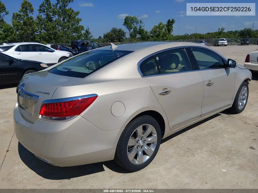 2012 Buick Lacrosse Premium 1 Group VIN: 1G4GD5E32CF250226 Lot: 45618565