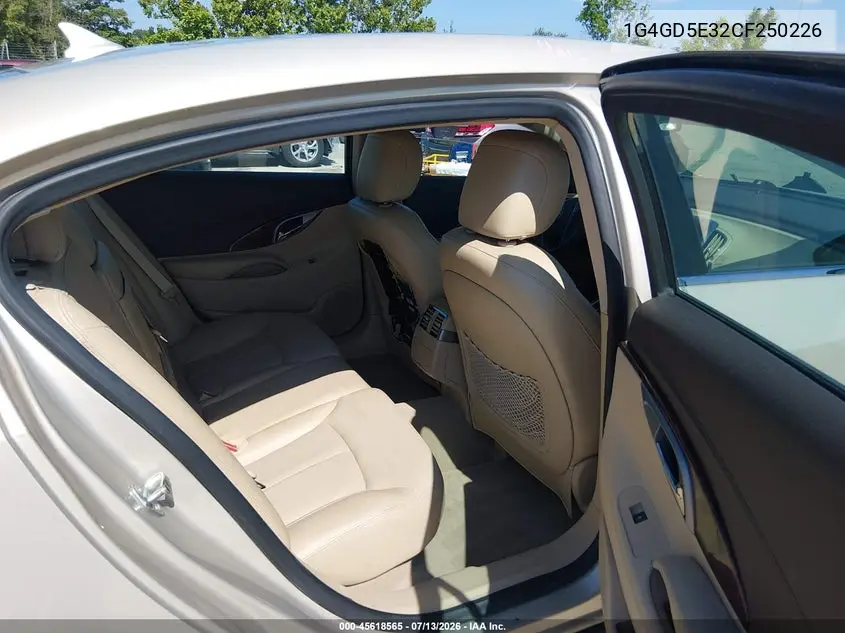 2012 Buick Lacrosse Premium 1 Group VIN: 1G4GD5E32CF250226 Lot: 45618565