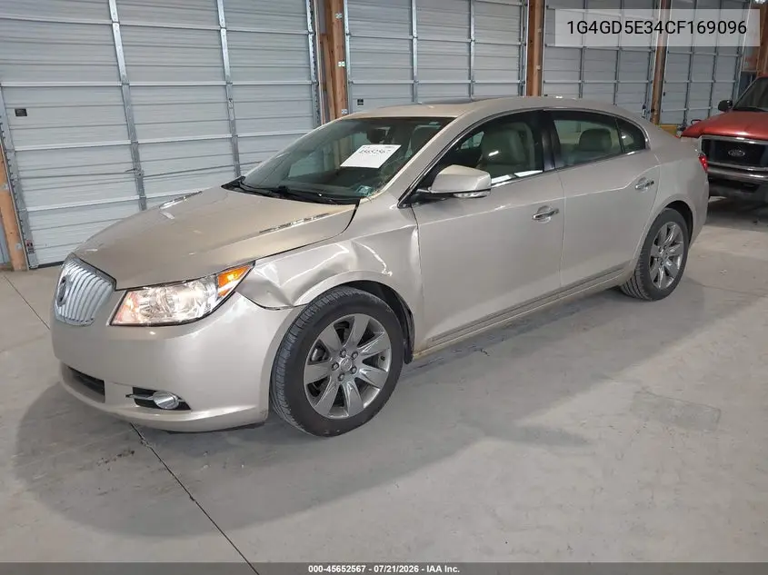 2012 Buick Lacrosse Premium 1 Group VIN: 1G4GD5E34CF169096 Lot: 45652567