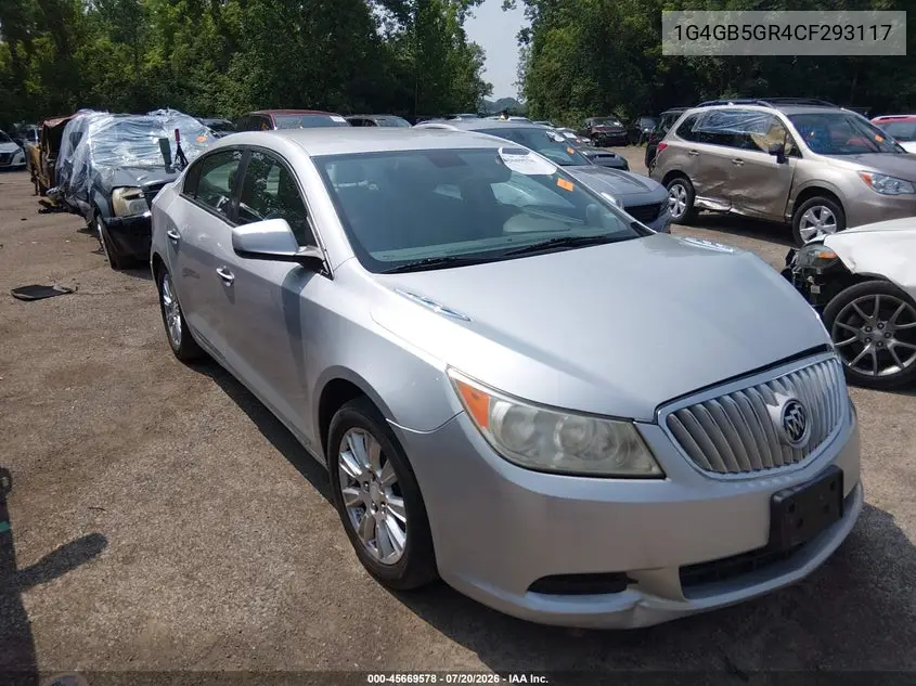 2012 Buick Lacrosse Convenience Group VIN: 1G4GB5GR4CF293117 Lot: 45669578