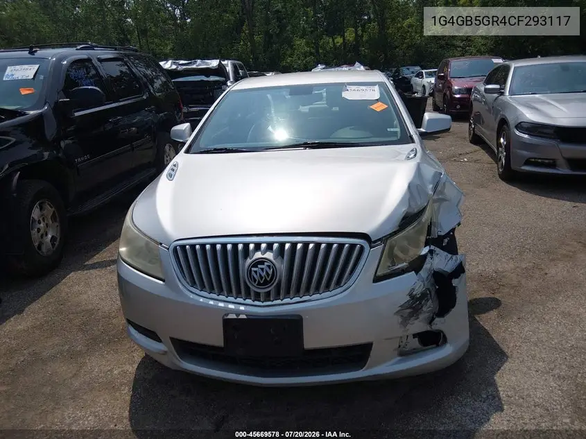 2012 Buick Lacrosse Convenience Group VIN: 1G4GB5GR4CF293117 Lot: 45669578