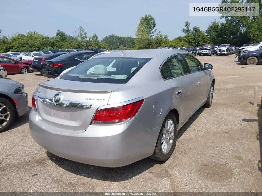 2012 Buick Lacrosse Convenience Group VIN: 1G4GB5GR4CF293117 Lot: 45669578