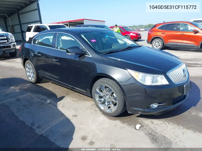 2012 Buick Lacrosse Premium 1 Group VIN: 1G4GD5E31CF115772 Lot: 45669861