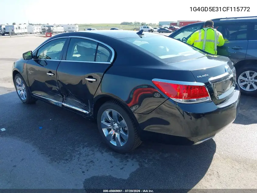 2012 Buick Lacrosse Premium 1 Group VIN: 1G4GD5E31CF115772 Lot: 45669861