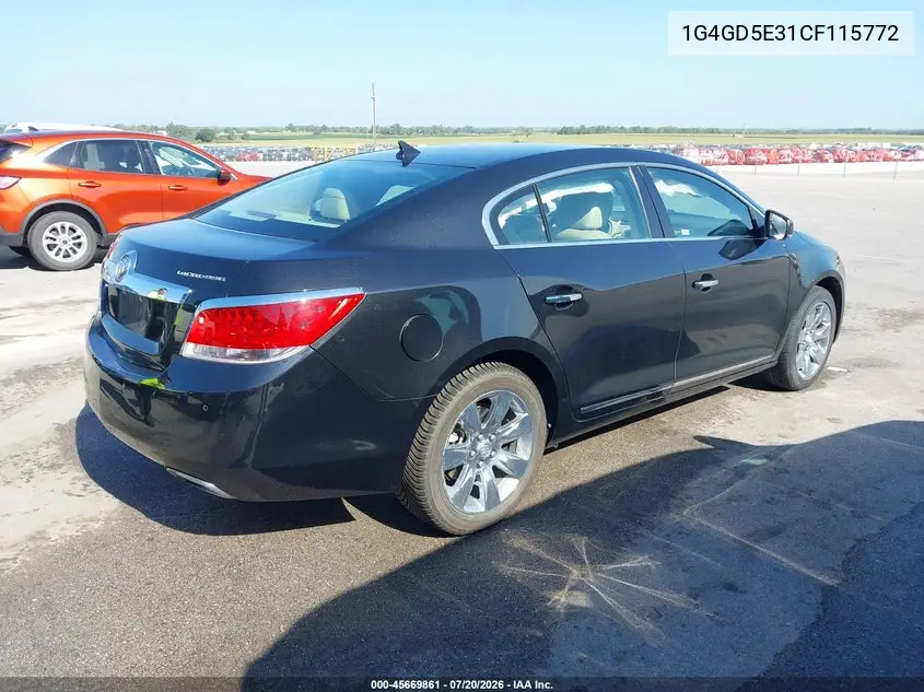 2012 Buick Lacrosse Premium 1 Group VIN: 1G4GD5E31CF115772 Lot: 45669861