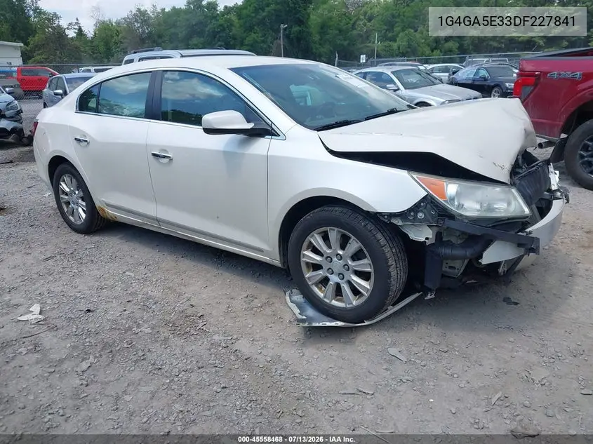 2013 Buick Lacrosse VIN: 1G4GA5E33DF227841 Lot: 45558468