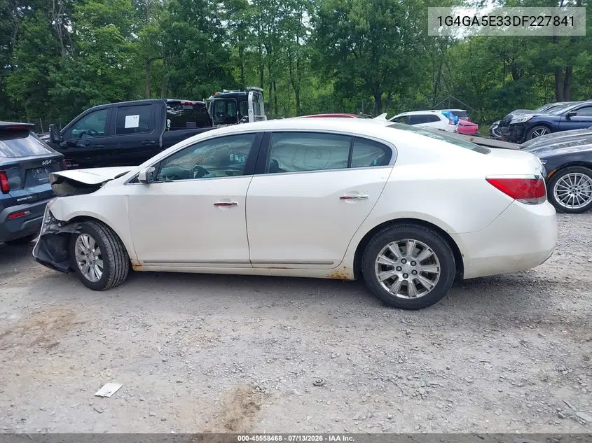 2013 Buick Lacrosse VIN: 1G4GA5E33DF227841 Lot: 45558468
