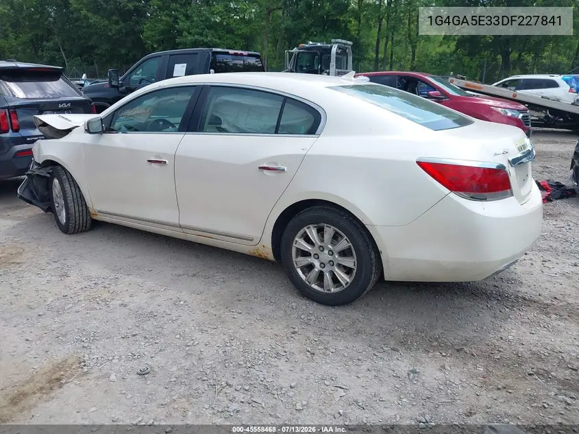 2013 Buick Lacrosse VIN: 1G4GA5E33DF227841 Lot: 45558468