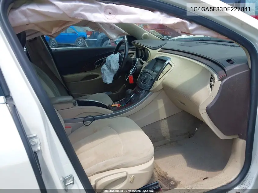 2013 Buick Lacrosse VIN: 1G4GA5E33DF227841 Lot: 45558468