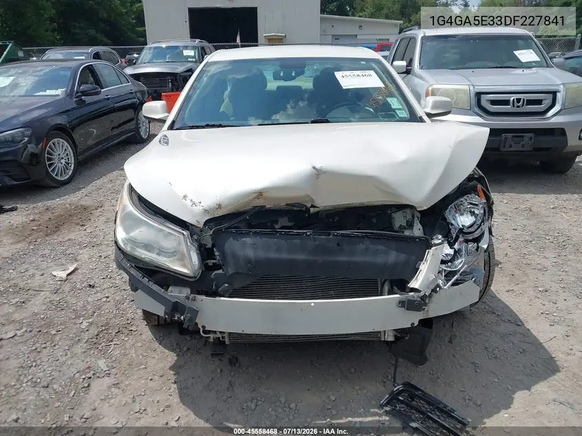 2013 Buick Lacrosse VIN: 1G4GA5E33DF227841 Lot: 45558468