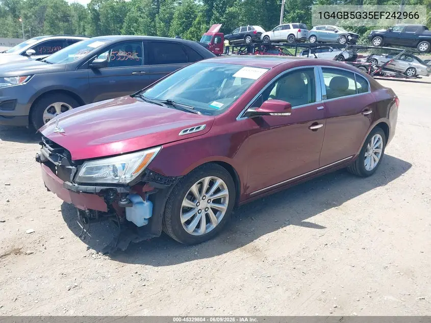 2014 Buick Lacrosse Leather Group VIN: 1G4GB5G35EF242966 Lot: 45329804