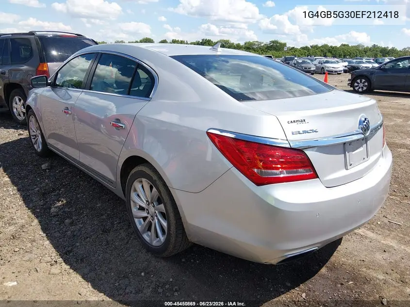 2014 Buick Lacrosse Leather Group VIN: 1G4GB5G30EF212418 Lot: 45450869