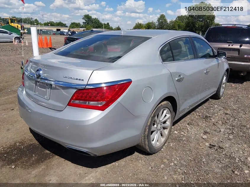 2014 Buick Lacrosse Leather Group VIN: 1G4GB5G30EF212418 Lot: 45450869