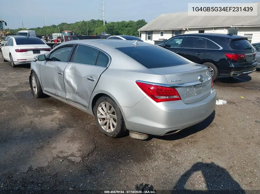2014 Buick Lacrosse Leather Group VIN: 1G4GB5G34EF231439 Lot: 45579154