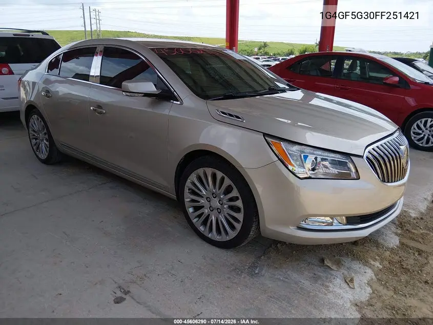 2015 Buick Lacrosse Premium Ii VIN: 1G4GF5G30FF251421 Lot: 45606290