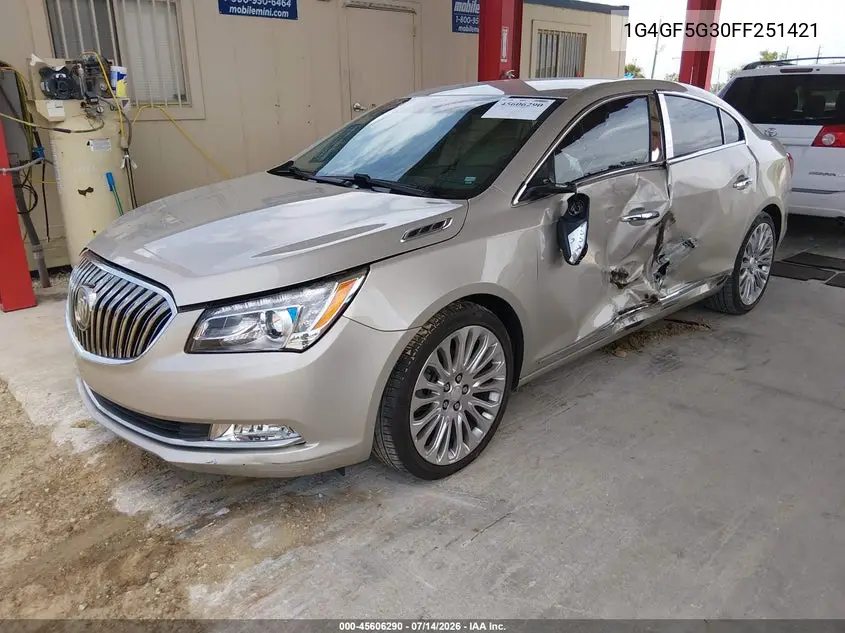 2015 Buick Lacrosse Premium Ii VIN: 1G4GF5G30FF251421 Lot: 45606290