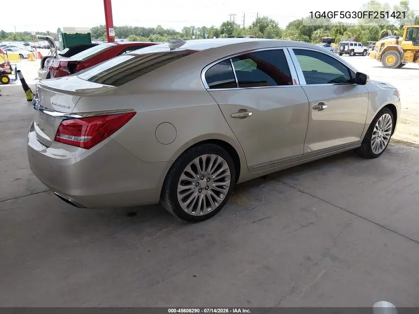 2015 Buick Lacrosse Premium Ii VIN: 1G4GF5G30FF251421 Lot: 45606290