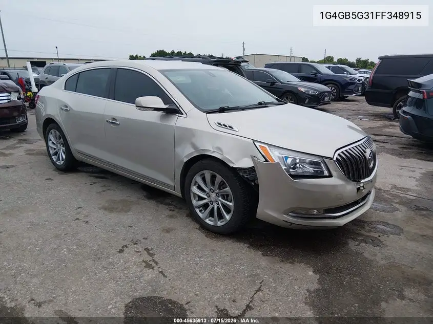 2015 Buick Lacrosse Leather VIN: 1G4GB5G31FF348915 Lot: 45635913