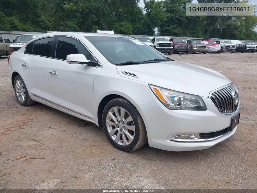 2015 Buick Lacrosse Leather VIN: 1G4GB5GRXFF138611 Lot: 45639978