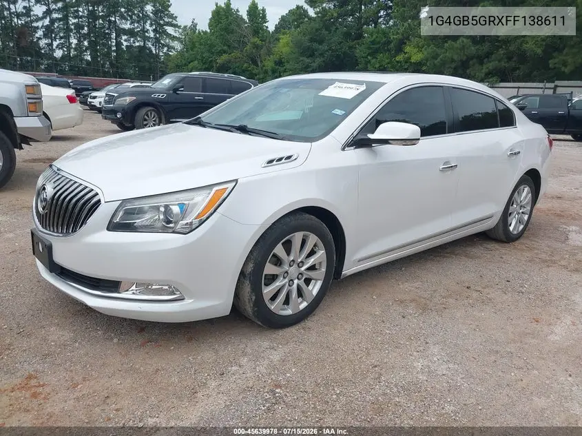 2015 Buick Lacrosse Leather VIN: 1G4GB5GRXFF138611 Lot: 45639978