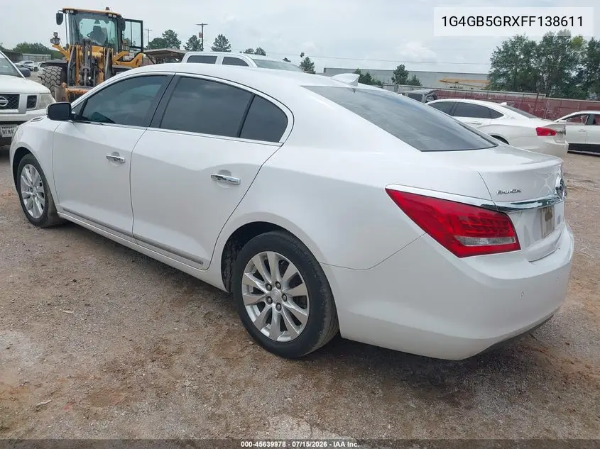 2015 Buick Lacrosse Leather VIN: 1G4GB5GRXFF138611 Lot: 45639978