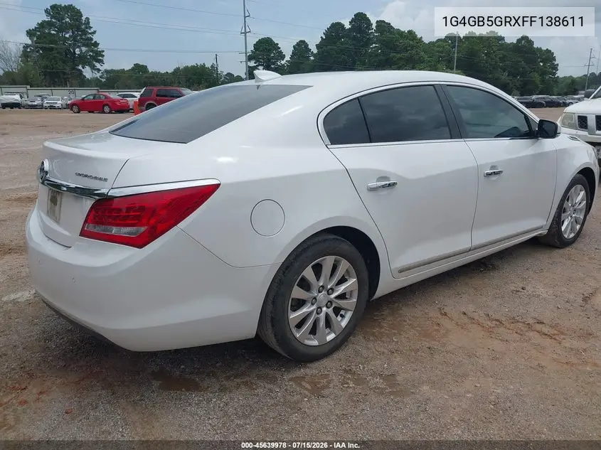 2015 Buick Lacrosse Leather VIN: 1G4GB5GRXFF138611 Lot: 45639978