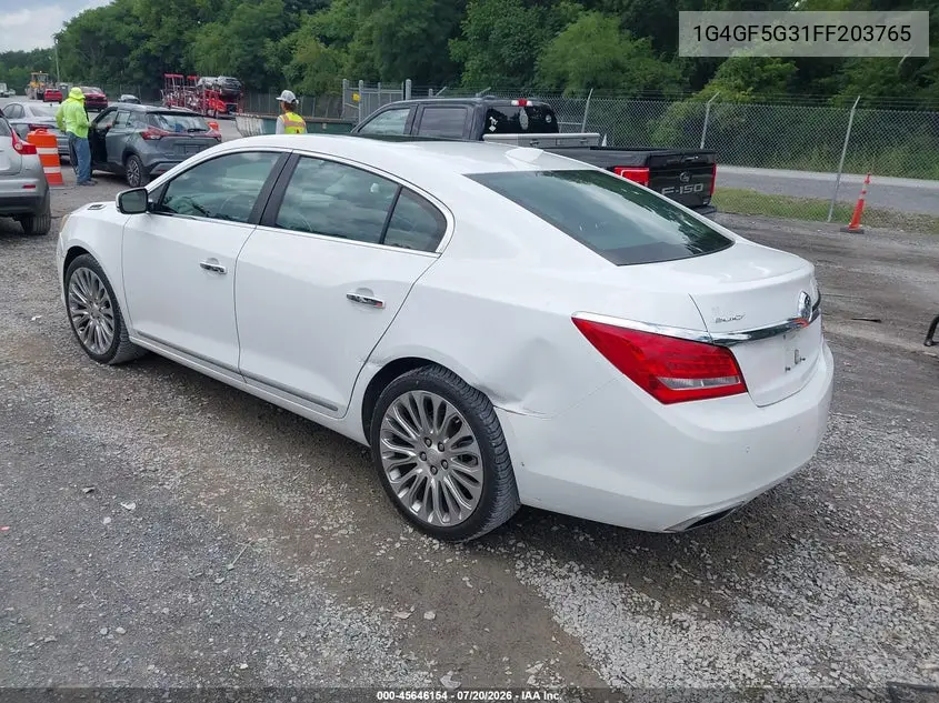 2015 Buick Lacrosse Premium Ii VIN: 1G4GF5G31FF203765 Lot: 45646154
