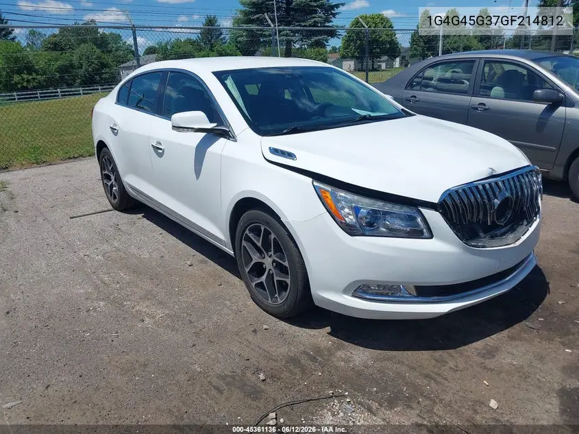 2016 Buick Lacrosse Sport Touring VIN: 1G4G45G37GF214812 Lot: 45361136