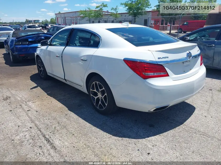 2016 Buick Lacrosse Sport Touring VIN: 1G4G45G37GF214812 Lot: 45361136