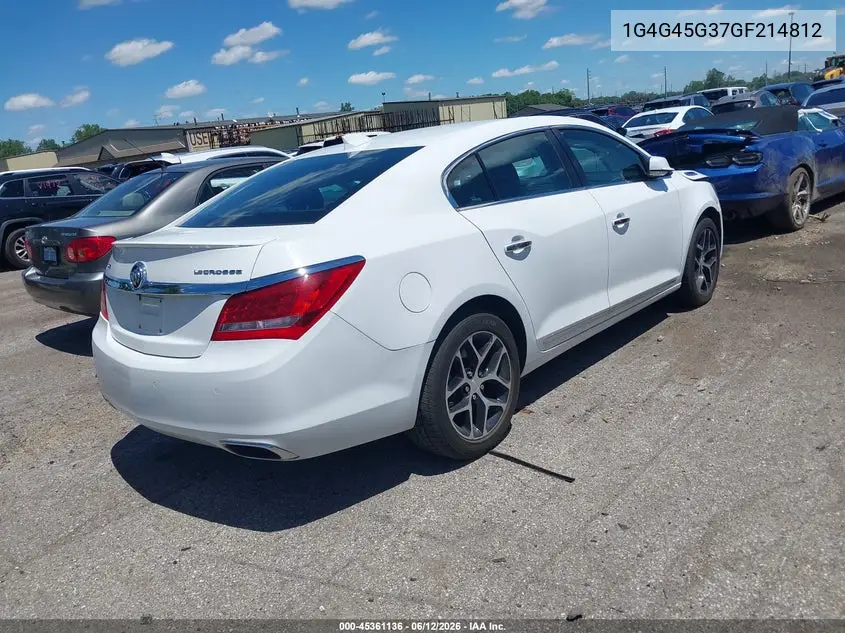 2016 Buick Lacrosse Sport Touring VIN: 1G4G45G37GF214812 Lot: 45361136