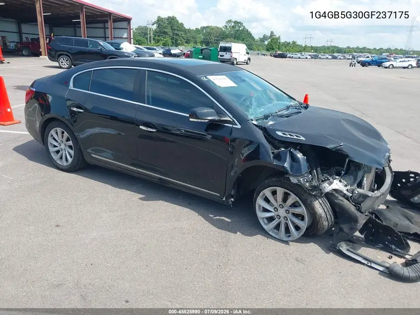 2016 Buick Lacrosse Leather VIN: 1G4GB5G30GF237175 Lot: 45525990