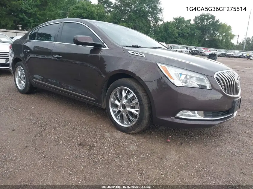 2016 Buick Lacrosse VIN: 1G4GA5G36GF275514 Lot: 45581436