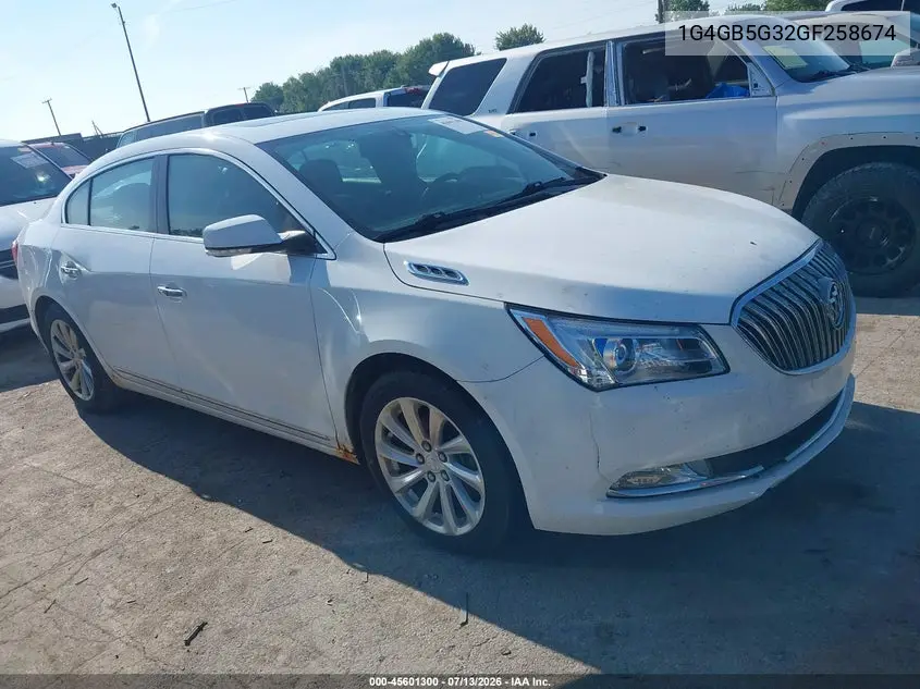 2016 Buick Lacrosse VIN: 1G4GB5G32GF258674 Lot: 45601300