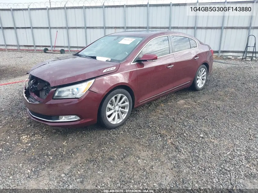 2016 Buick Lacrosse Leather VIN: 1G4GB5G30GF143880 Lot: 45635375