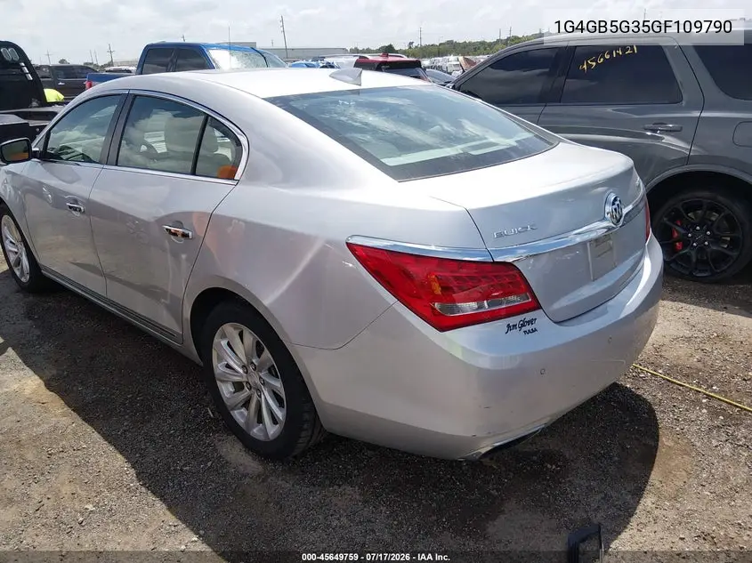 2016 Buick Lacrosse Leather VIN: 1G4GB5G35GF109790 Lot: 45649759