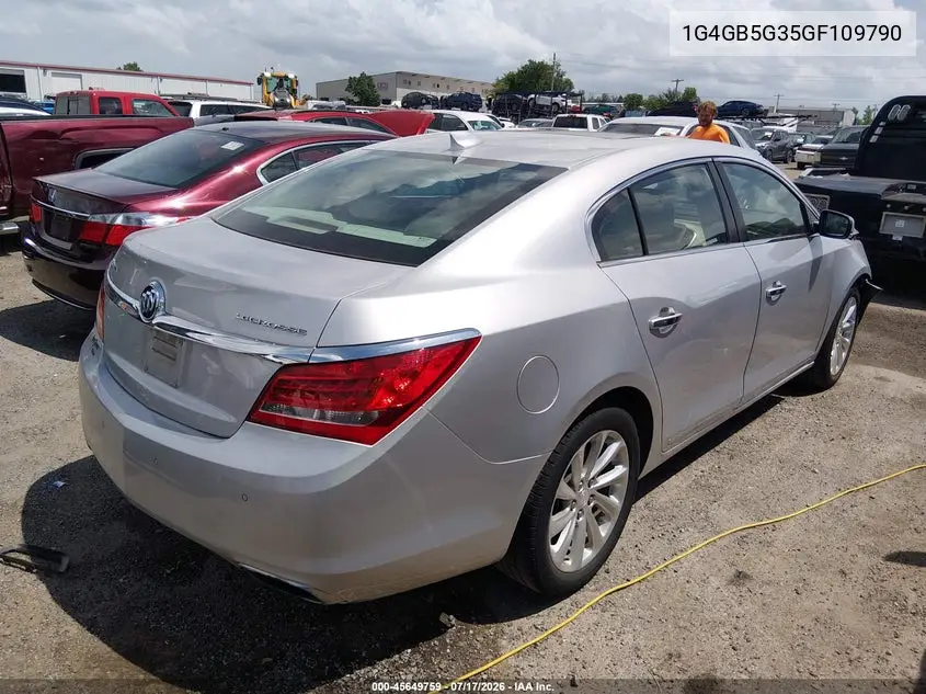 2016 Buick Lacrosse Leather VIN: 1G4GB5G35GF109790 Lot: 45649759