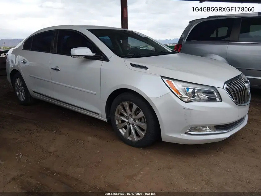 2016 Buick Lacrosse Leather VIN: 1G4GB5GRXGF178060 Lot: 45667130