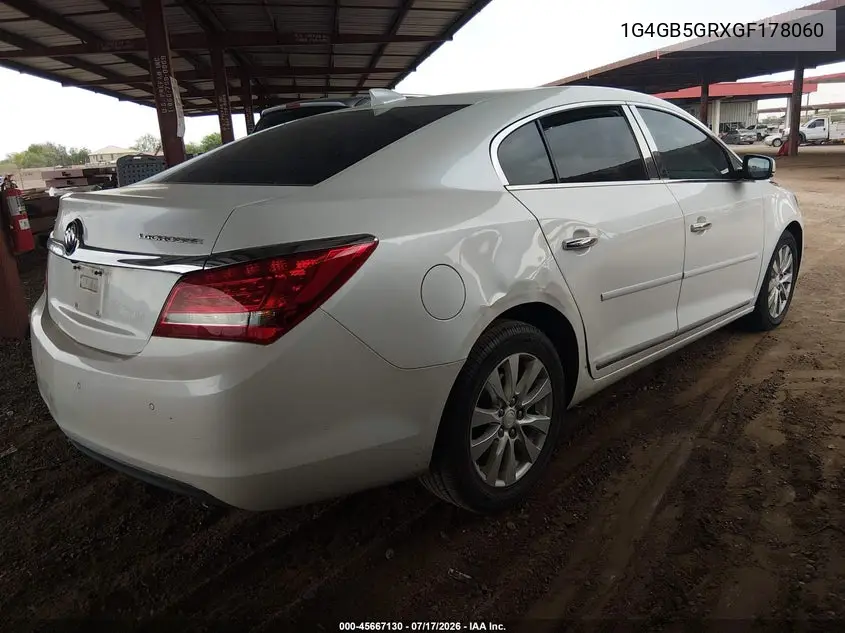 2016 Buick Lacrosse Leather VIN: 1G4GB5GRXGF178060 Lot: 45667130
