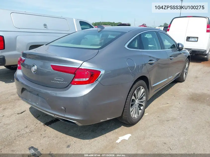2019 Buick Lacrosse Fwd Essence VIN: 1G4ZP5SS3KU100275 Lot: 45618744