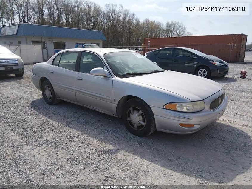 2000 Buick Lesabre Custom VIN: 1G4HP54K1Y4106318 Lot: 44744515