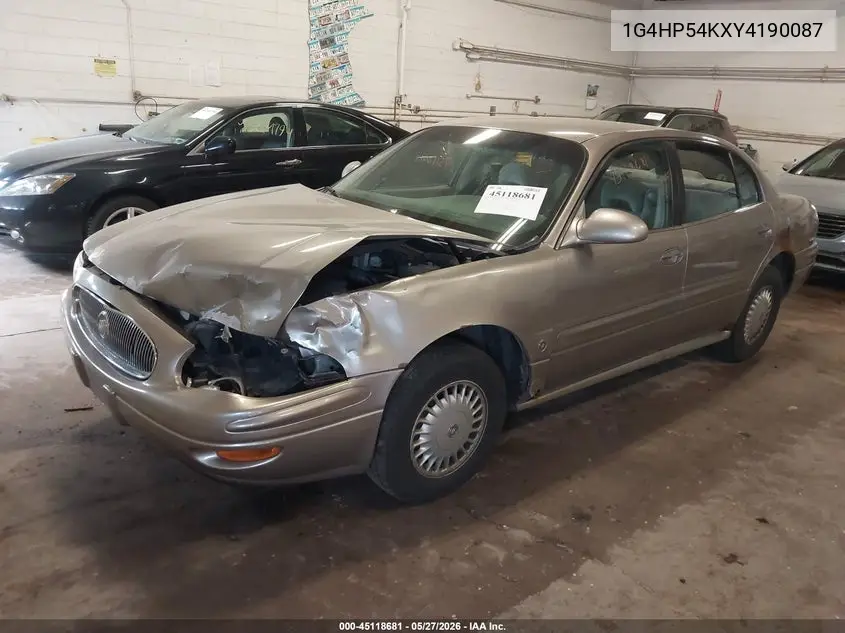 2000 Buick Lesabre Custom VIN: 1G4HP54KXY4190087 Lot: 45118681